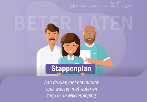 Stappenplan Minder vaak wassen met water en zeep